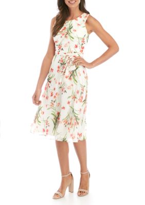 Jessica Howard Sleeveless Chiffon Fit and Flare Dress | belk