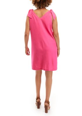 Women's Sleeveless V-Neck Pocket A-Line Dress