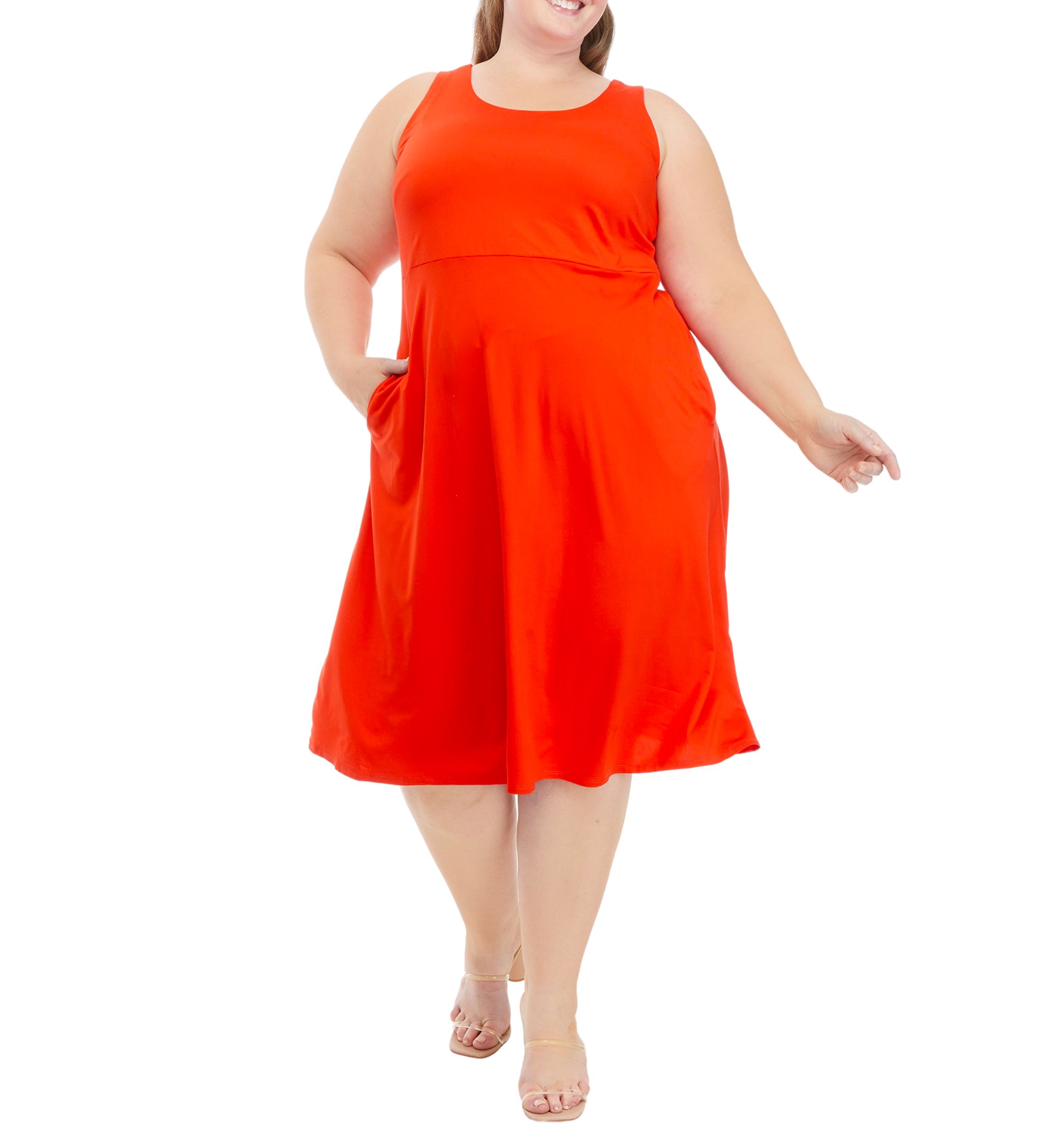 Plus Size Sleeveless Knit Dress