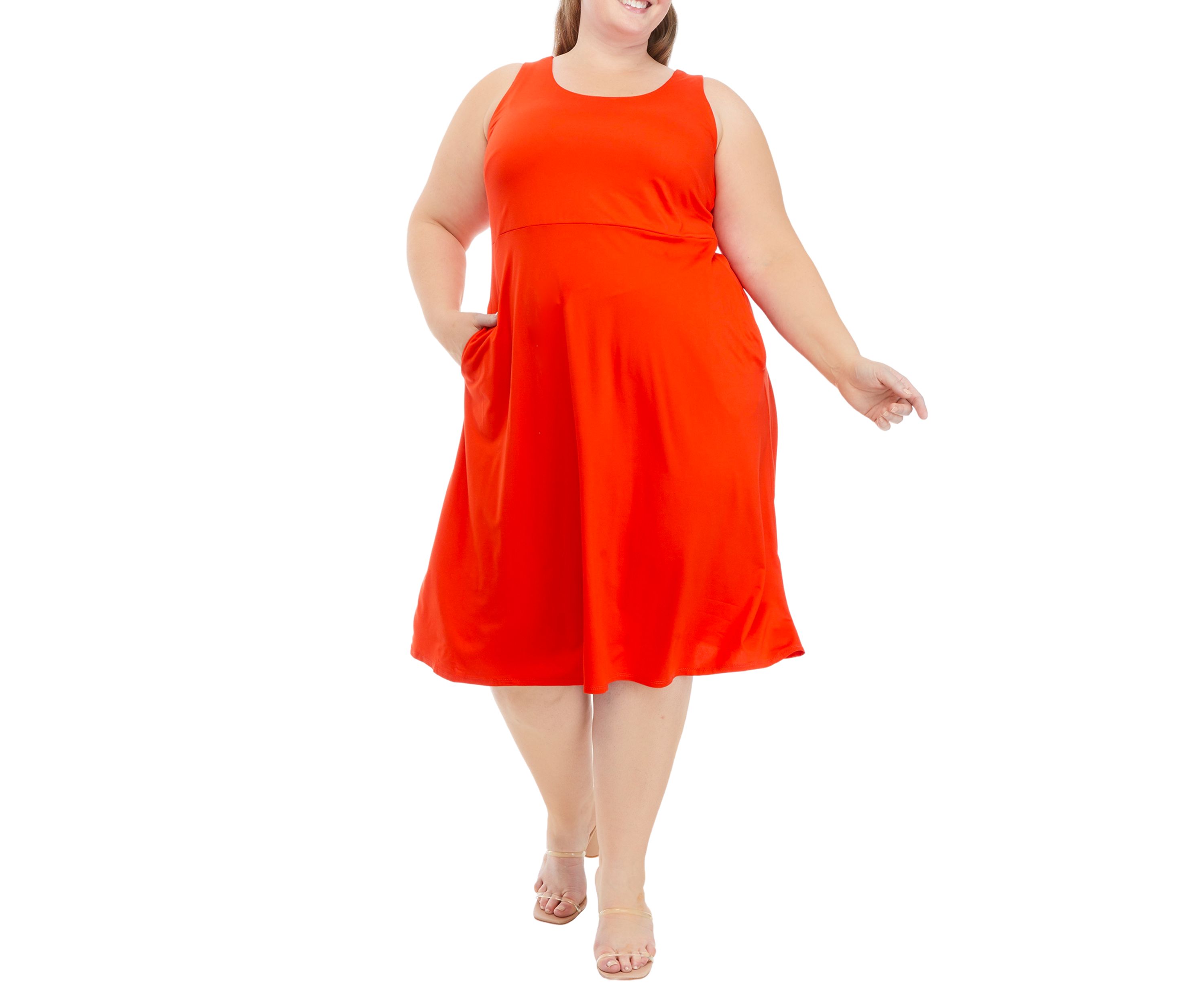 Plus Size Sleeveless Knit Dress