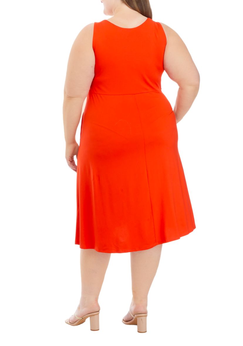 Plus Size Sleeveless Knit Dress