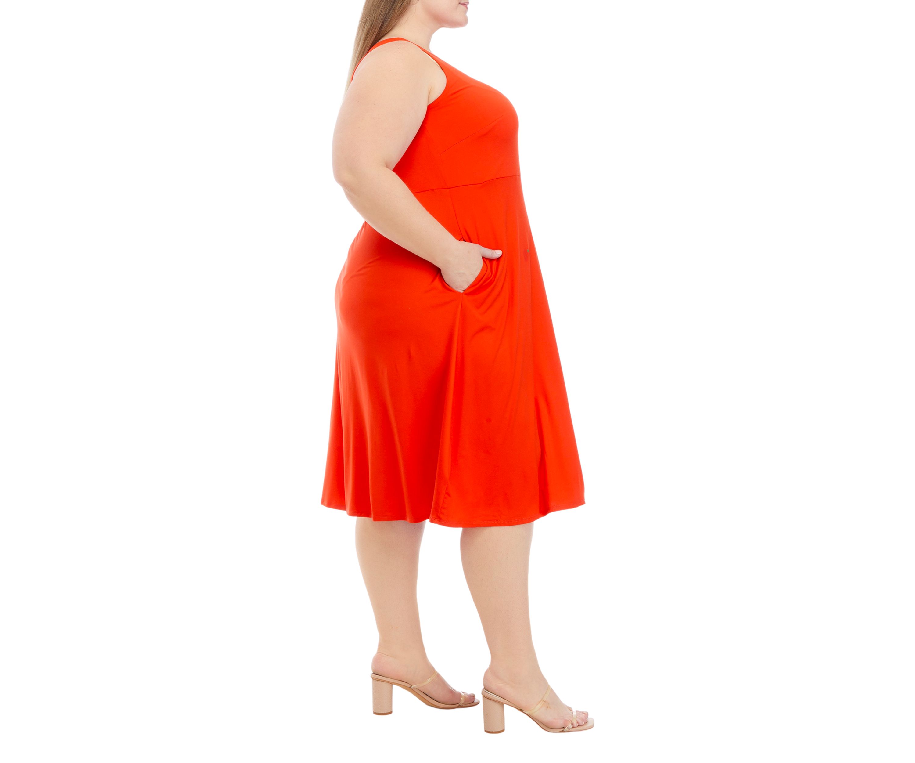 Plus Size Sleeveless Knit Dress
