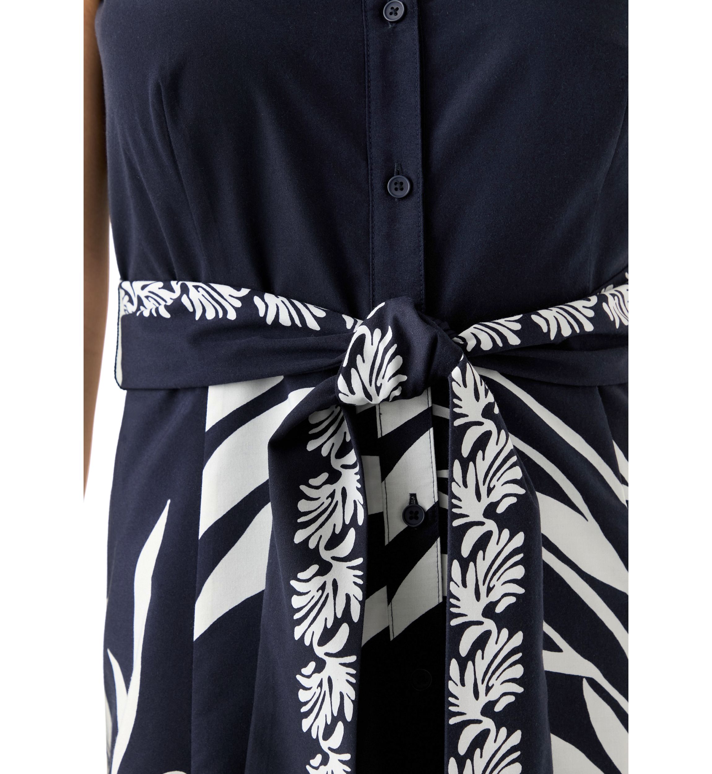 Womens Leaf Printed Shirtdress