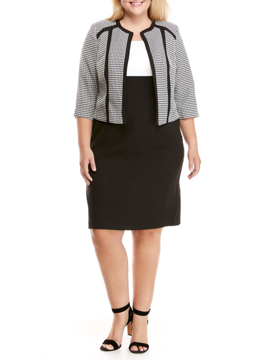 Plus Size Tipped Colorblock Sheath Dress
