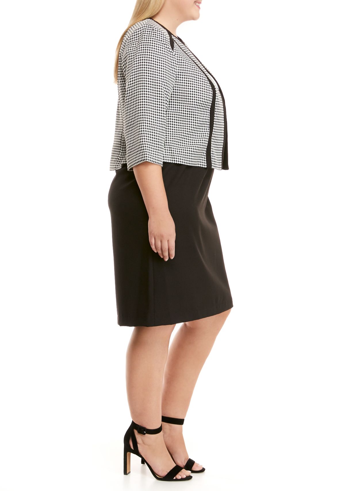 Plus Size Tipped Colorblock Sheath Dress