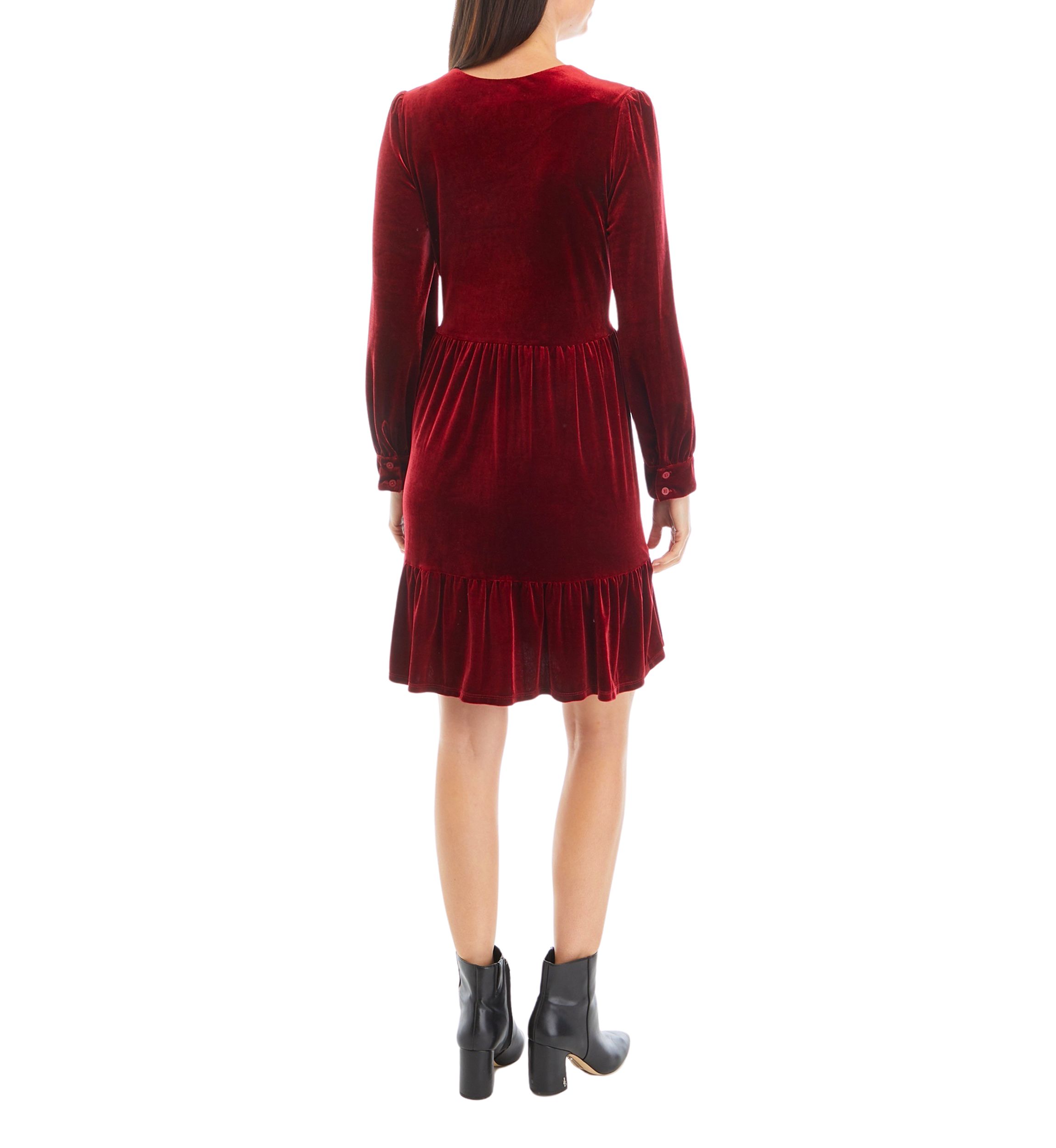 Womens V-Neck Babydoll Dress