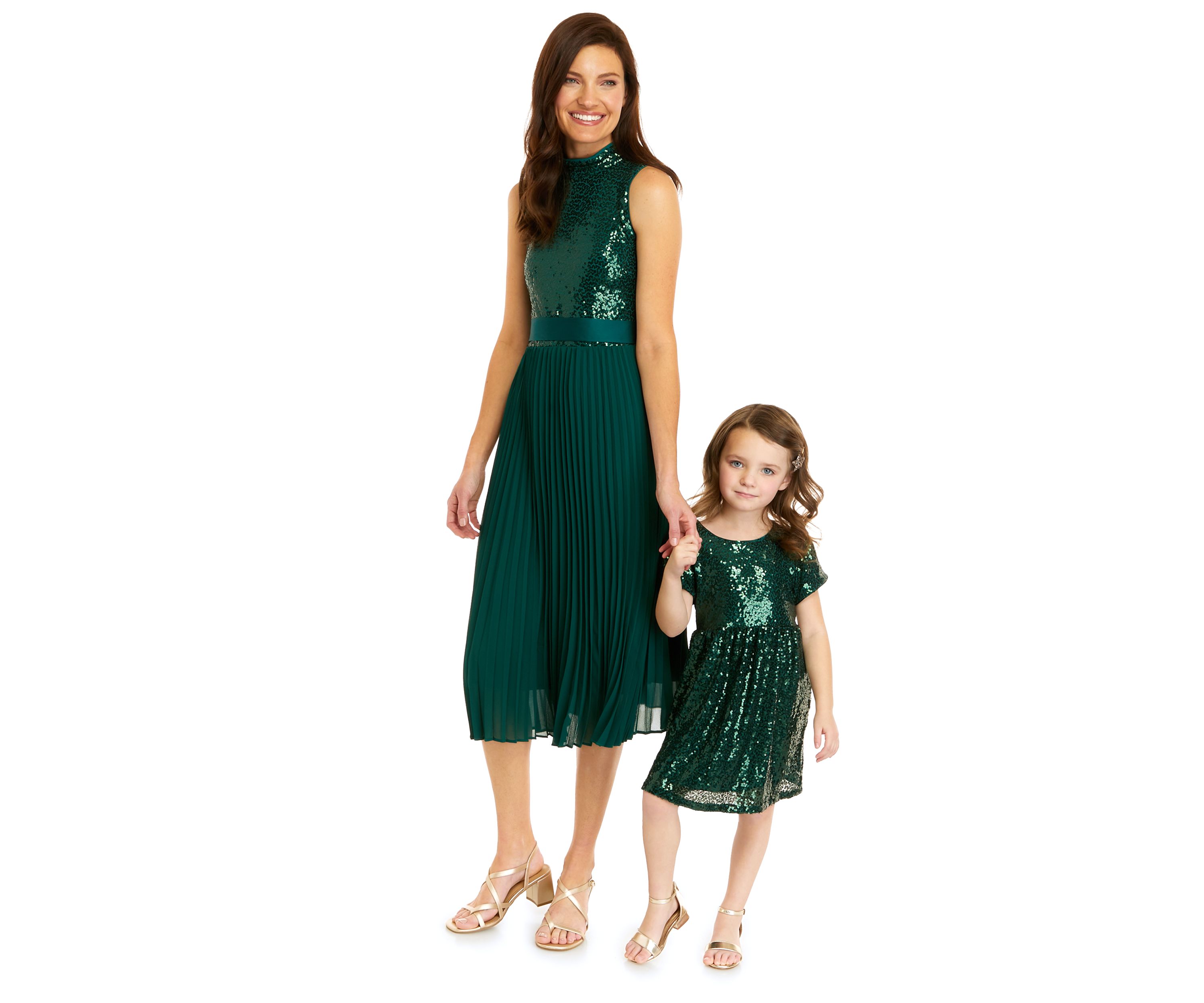 Womens Sleeveless Mock Neck Sequin 2Fer Midi Dress 