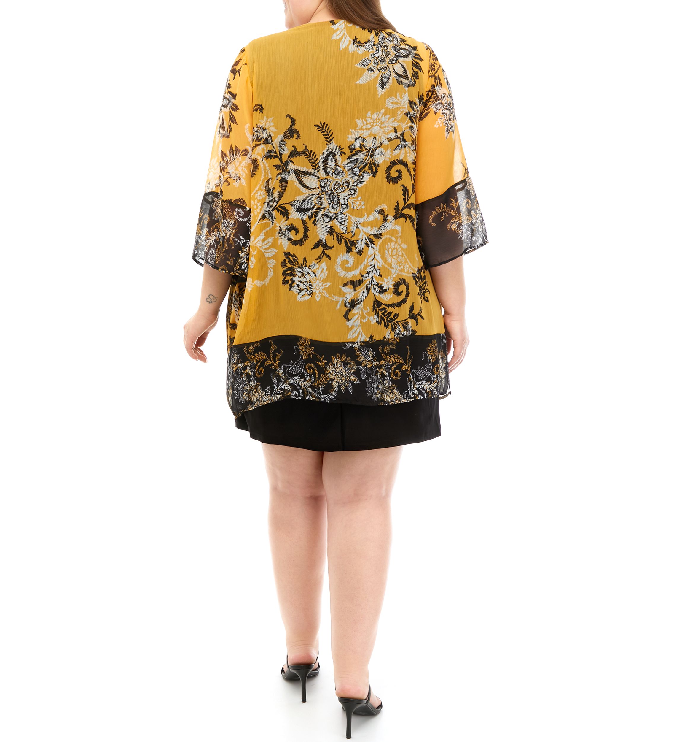 Plus Size Printed Jacket Dress