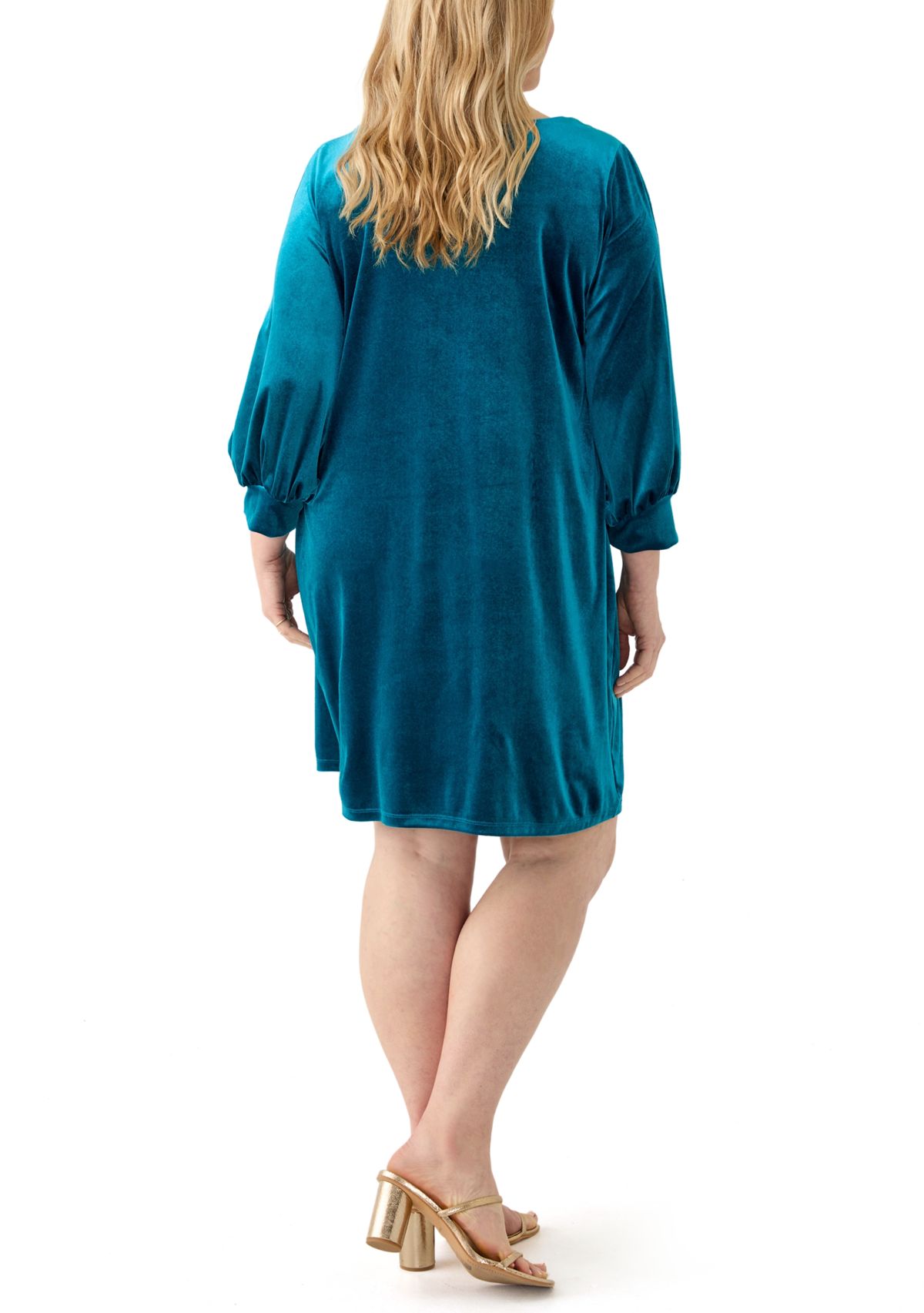 Womens 3/4 Sleeve Sheath Dress