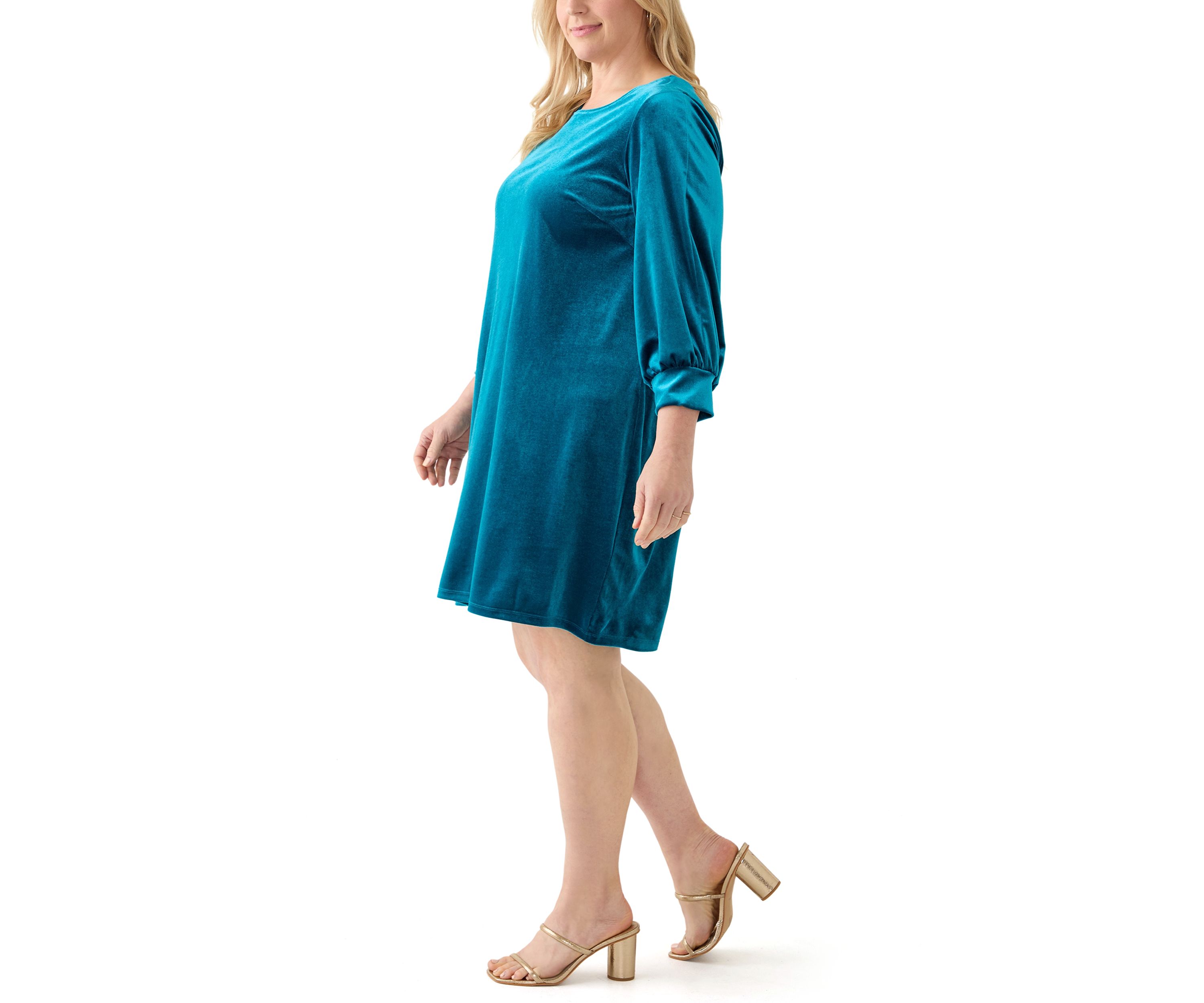 Womens 3/4 Sleeve Sheath Dress