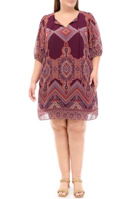 Sandra Darren Women's Plus Size Paisley Dress, 70% Off