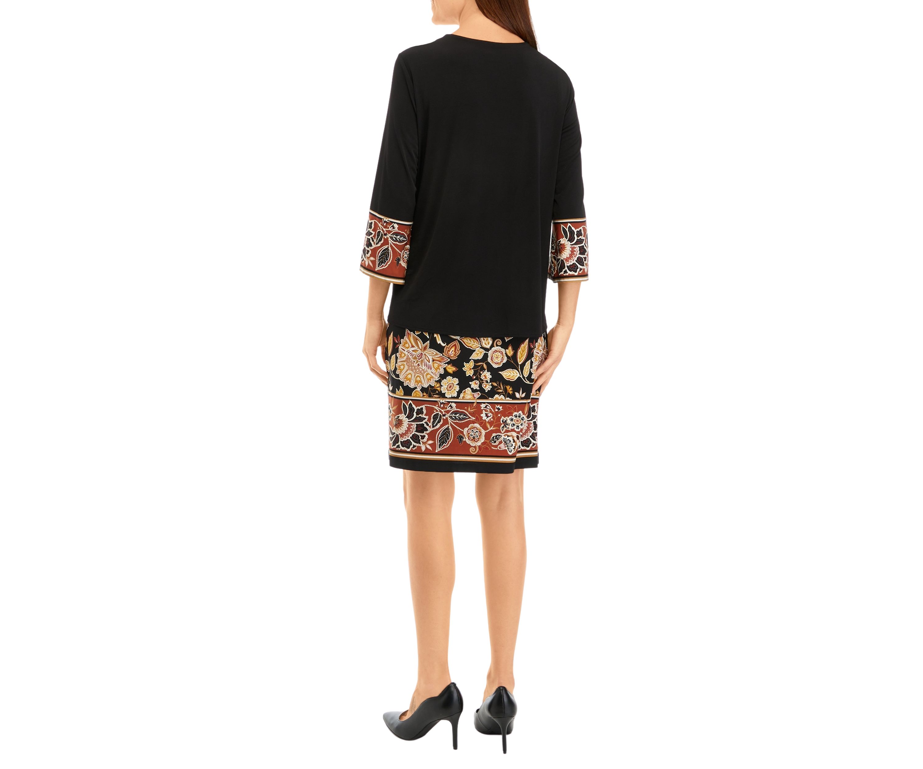 Womens Paisley Print Jacket Dress