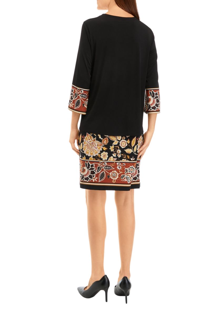 Womens Paisley Print Jacket Dress