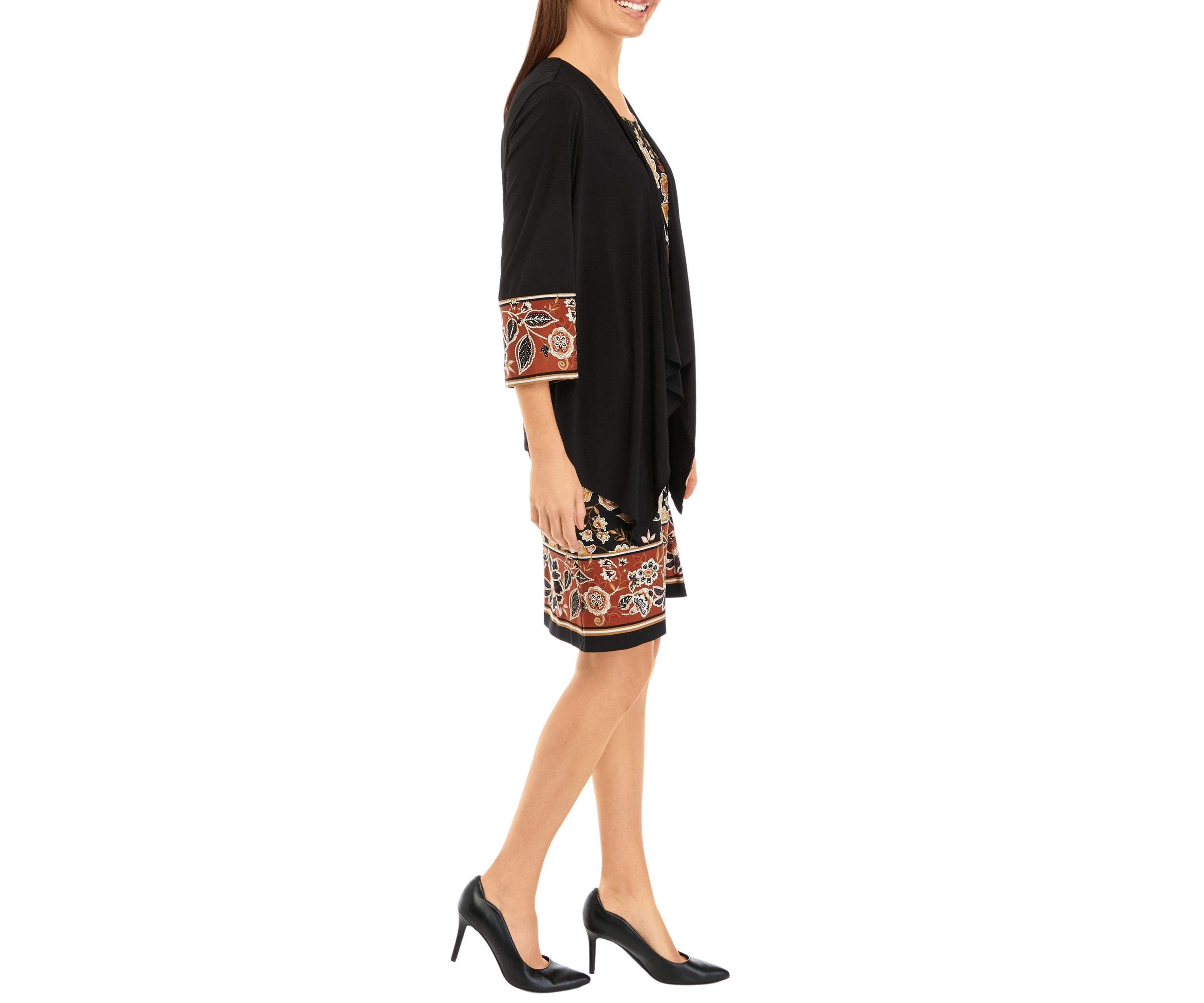Womens Paisley Print Jacket Dress