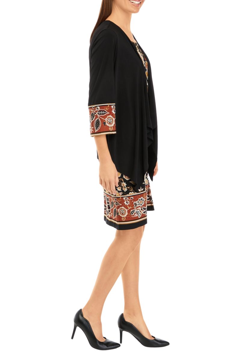 Womens Paisley Print Jacket Dress