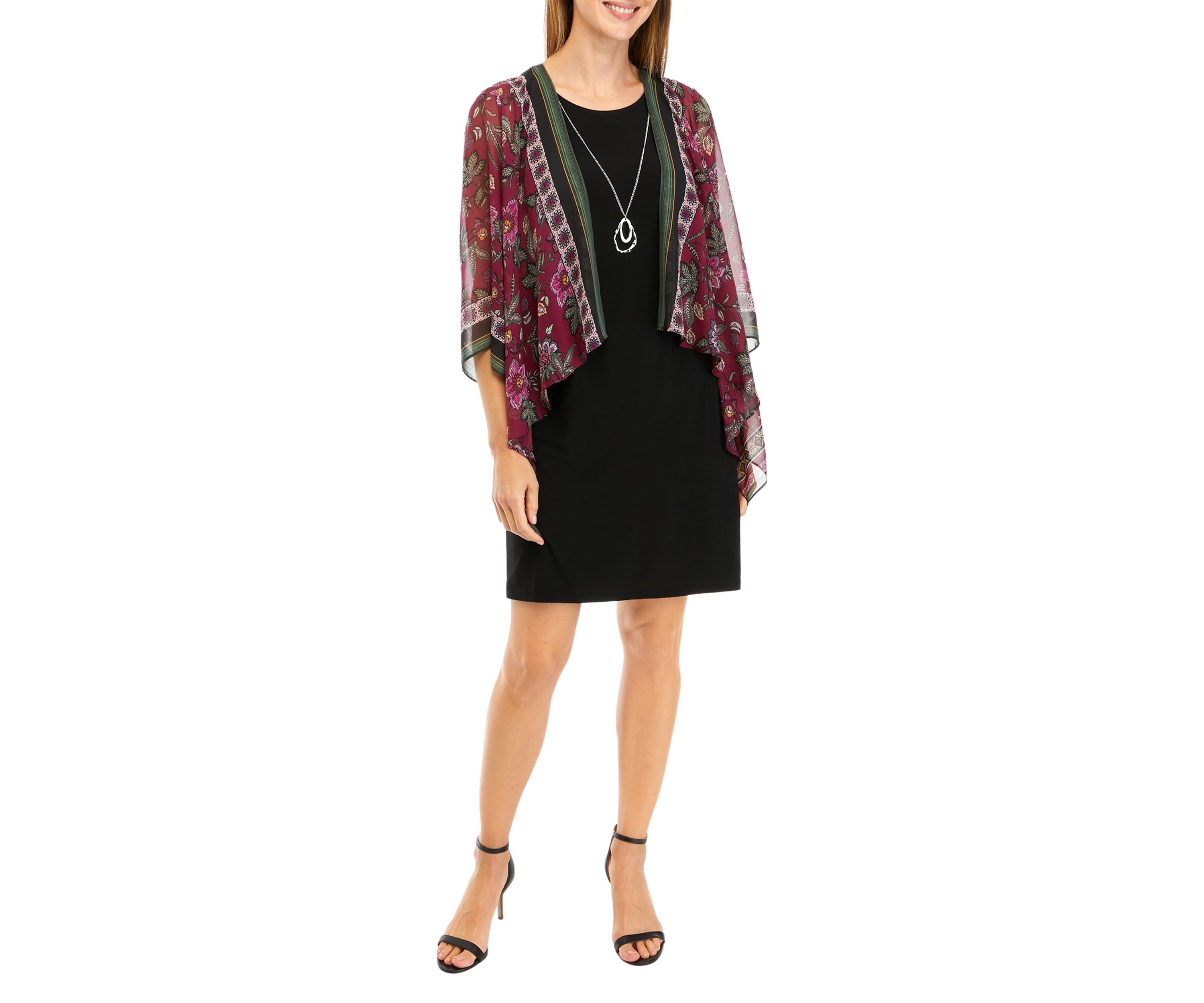 Womens Bell Sleeve Jacket Dress