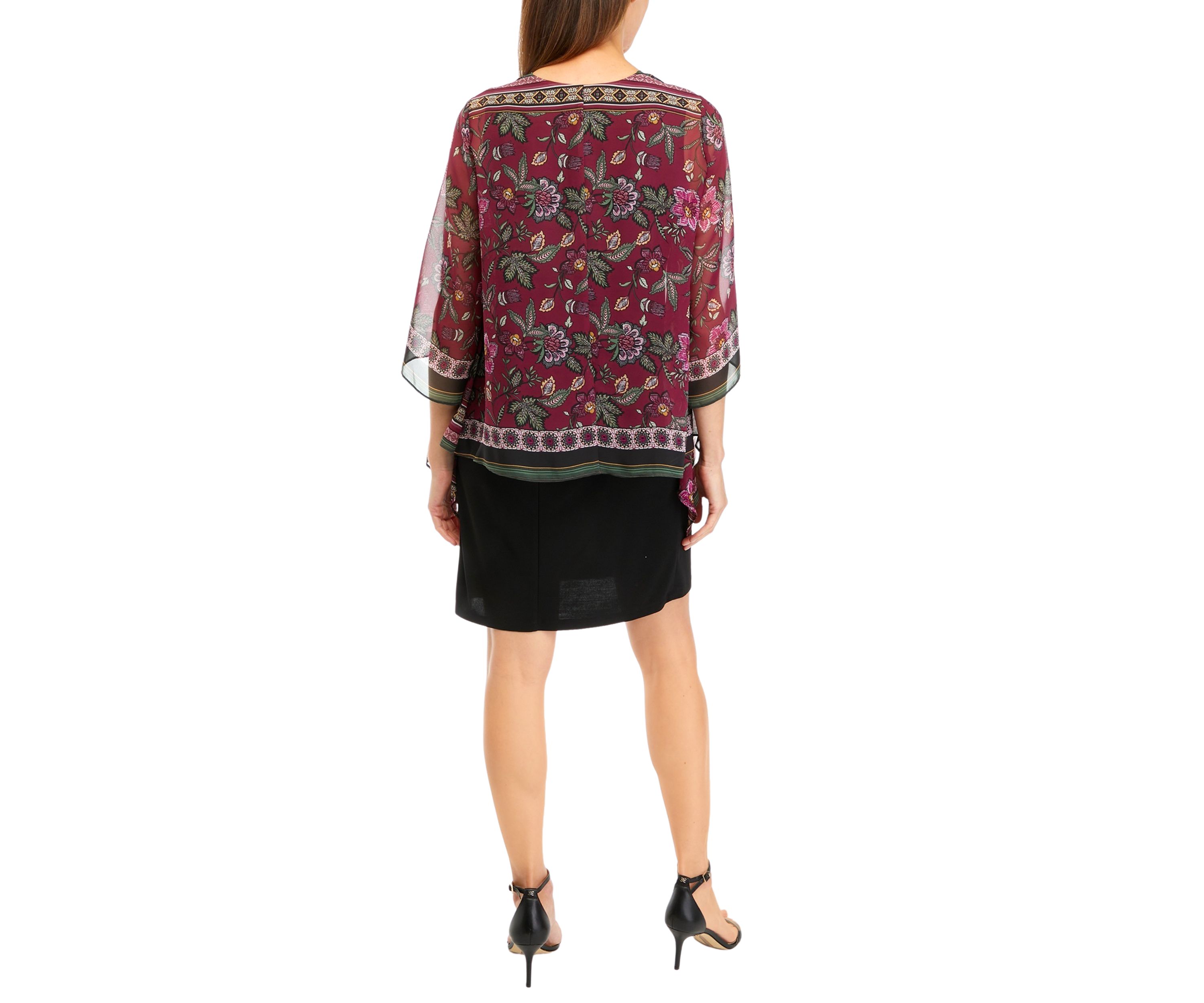 Womens Bell Sleeve Jacket Dress