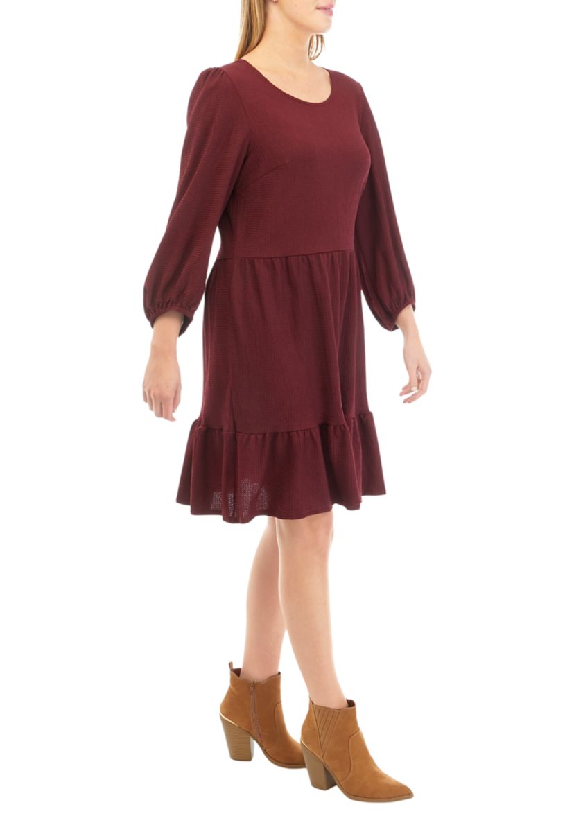 Womens Solid Crepe Dress