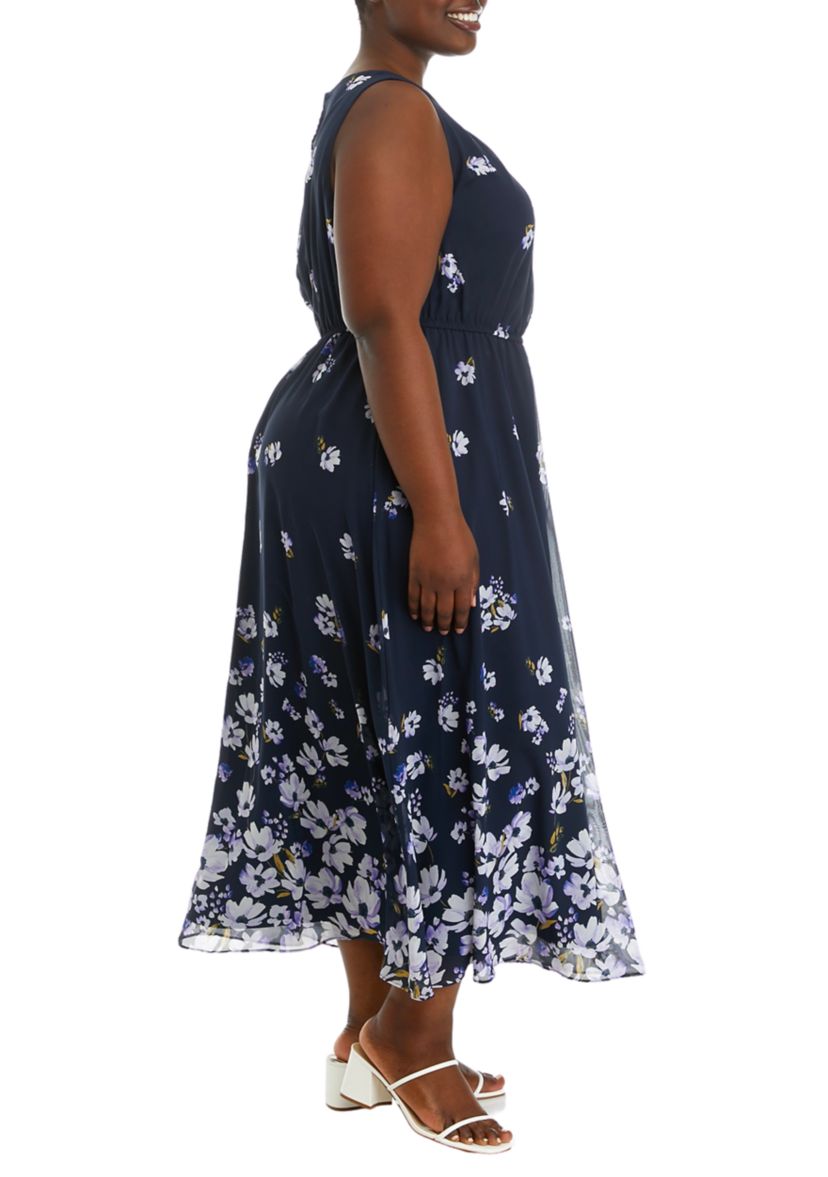 0224 SLVLS OMBRE FLORAL PRINT MAXI
