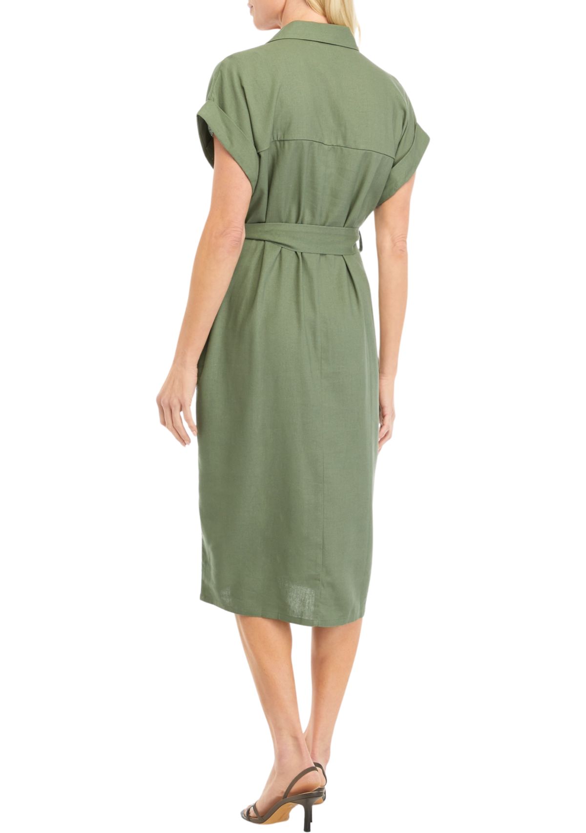 Womens Cap Sleeve Shirtdress