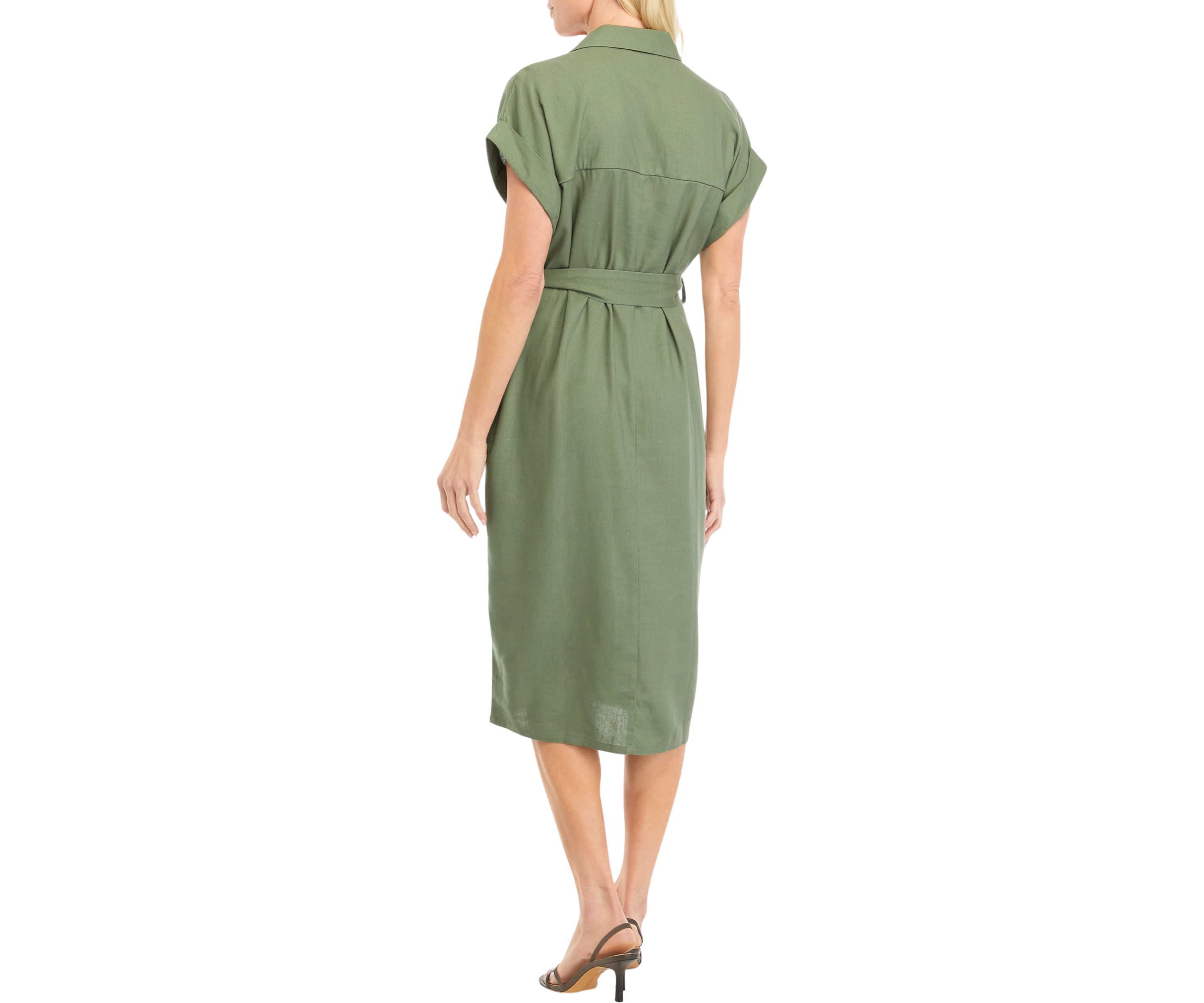 Womens Cap Sleeve Shirtdress