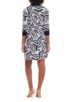 Women's 3/4 Sleeve Printed Dress