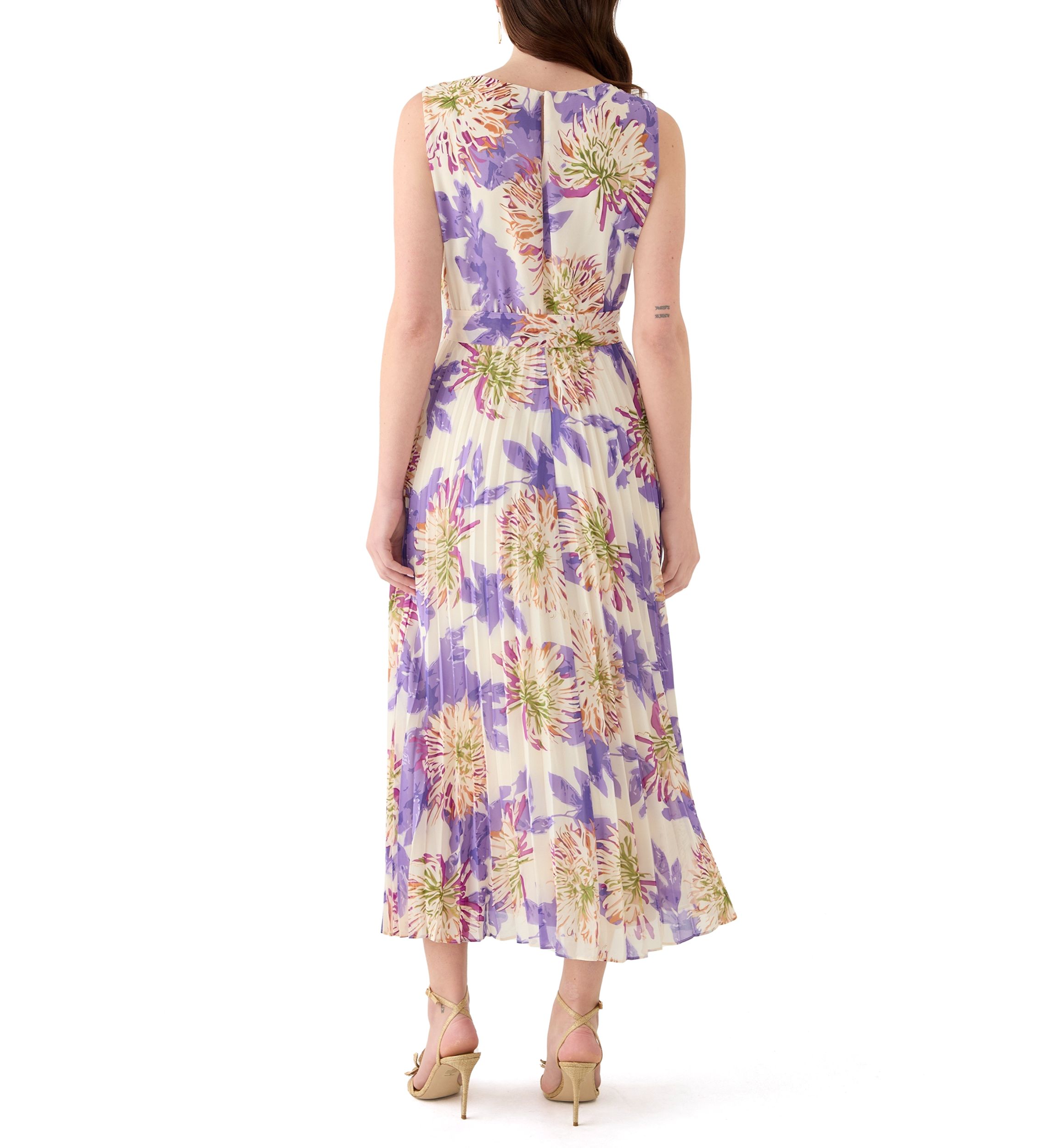 Womens Floral Printed Chiffon Dress