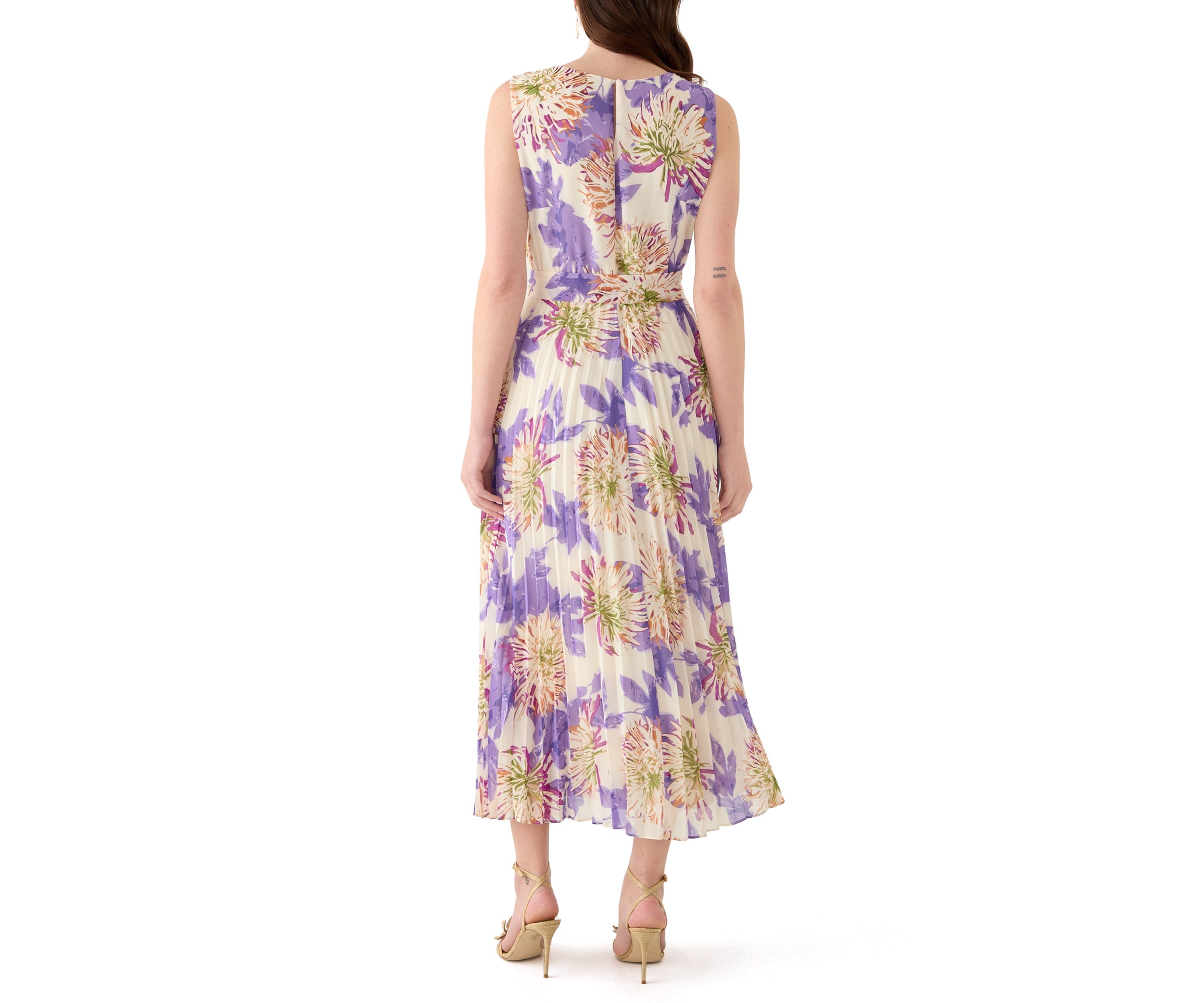 Womens Floral Printed Chiffon Dress