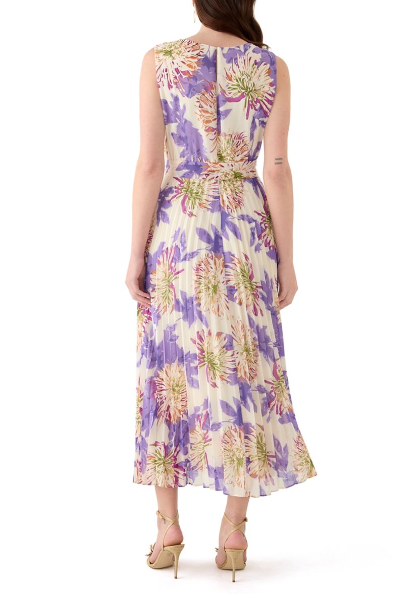 Womens Floral Printed Chiffon Dress