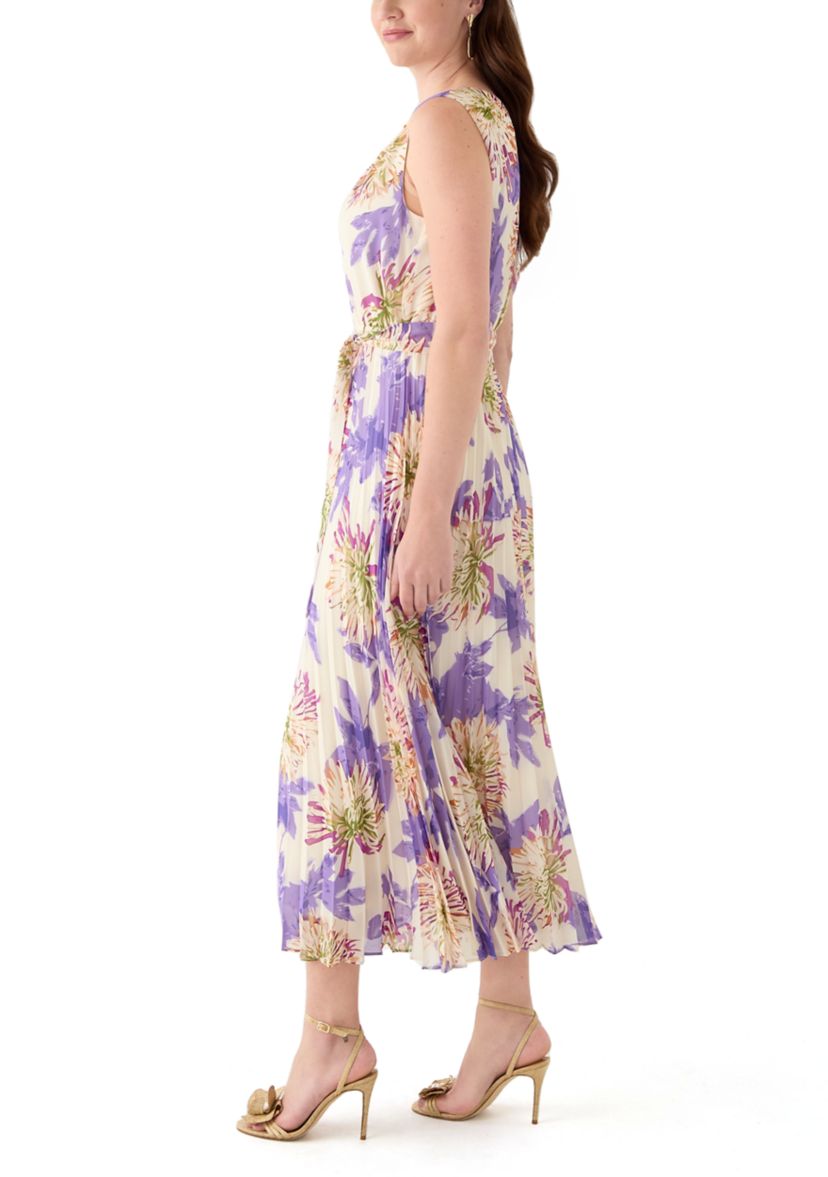 Womens Floral Printed Chiffon Dress