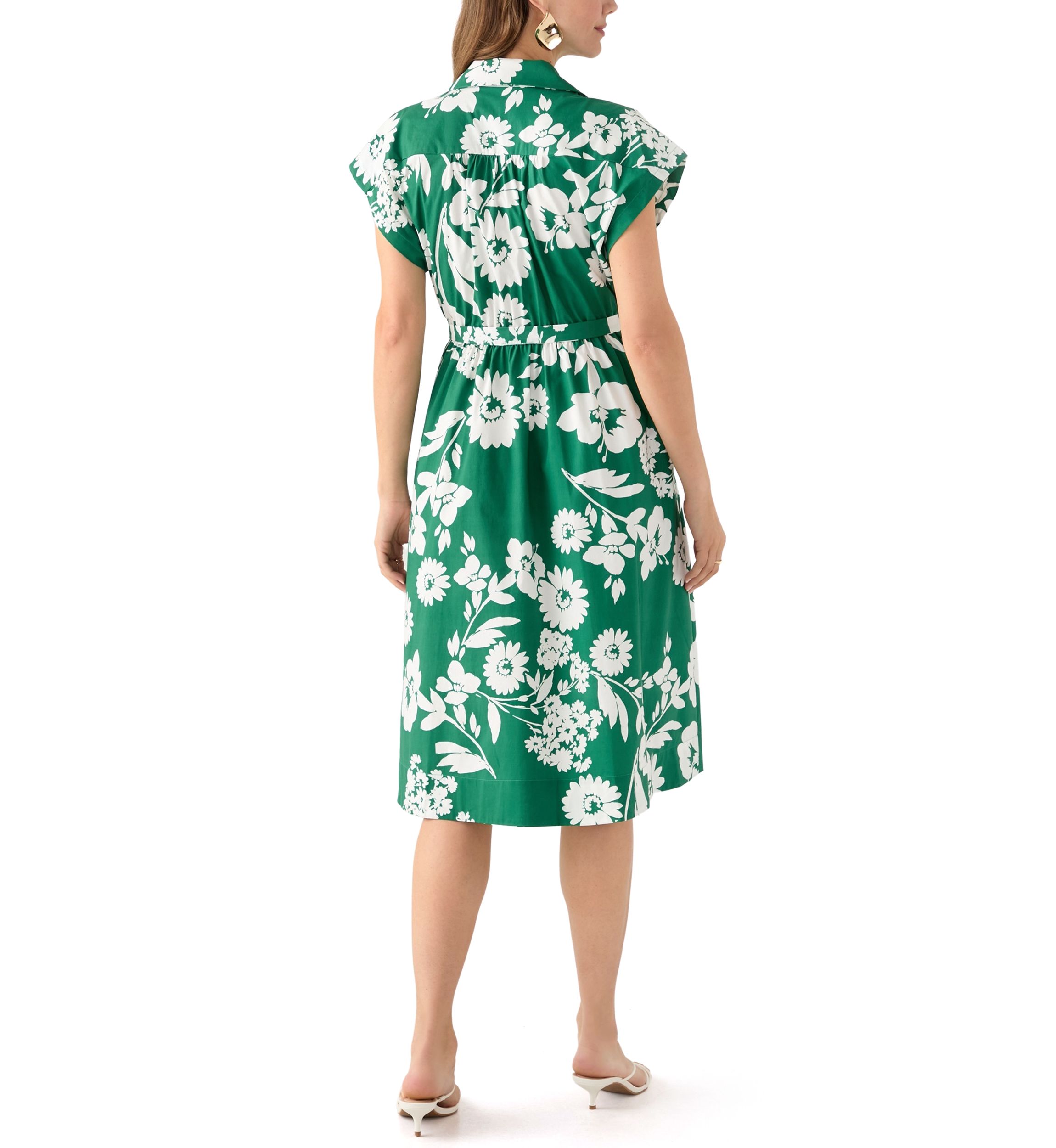 Womens Floral Printed Shirtdress