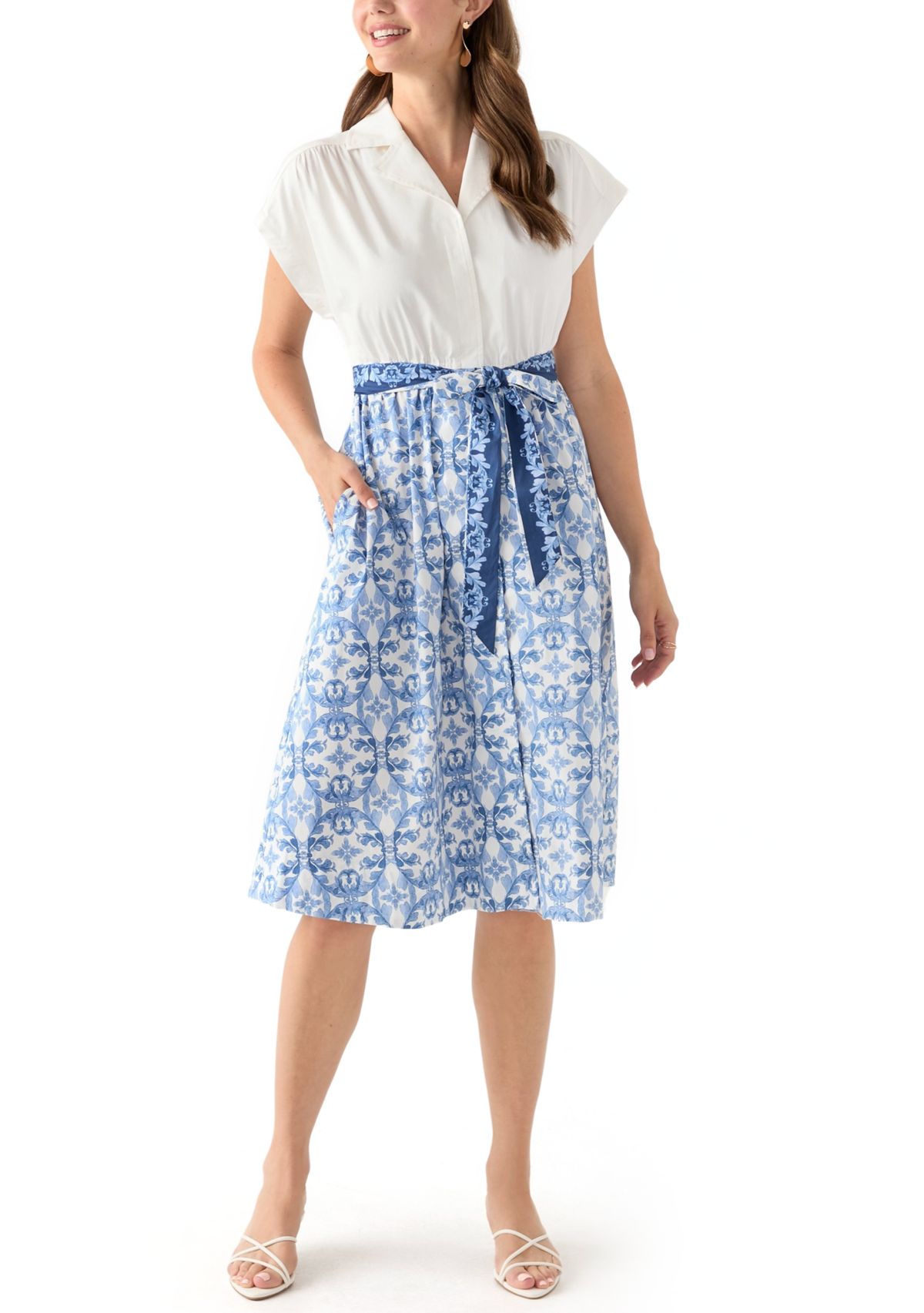 Womens Printed Shirtdress