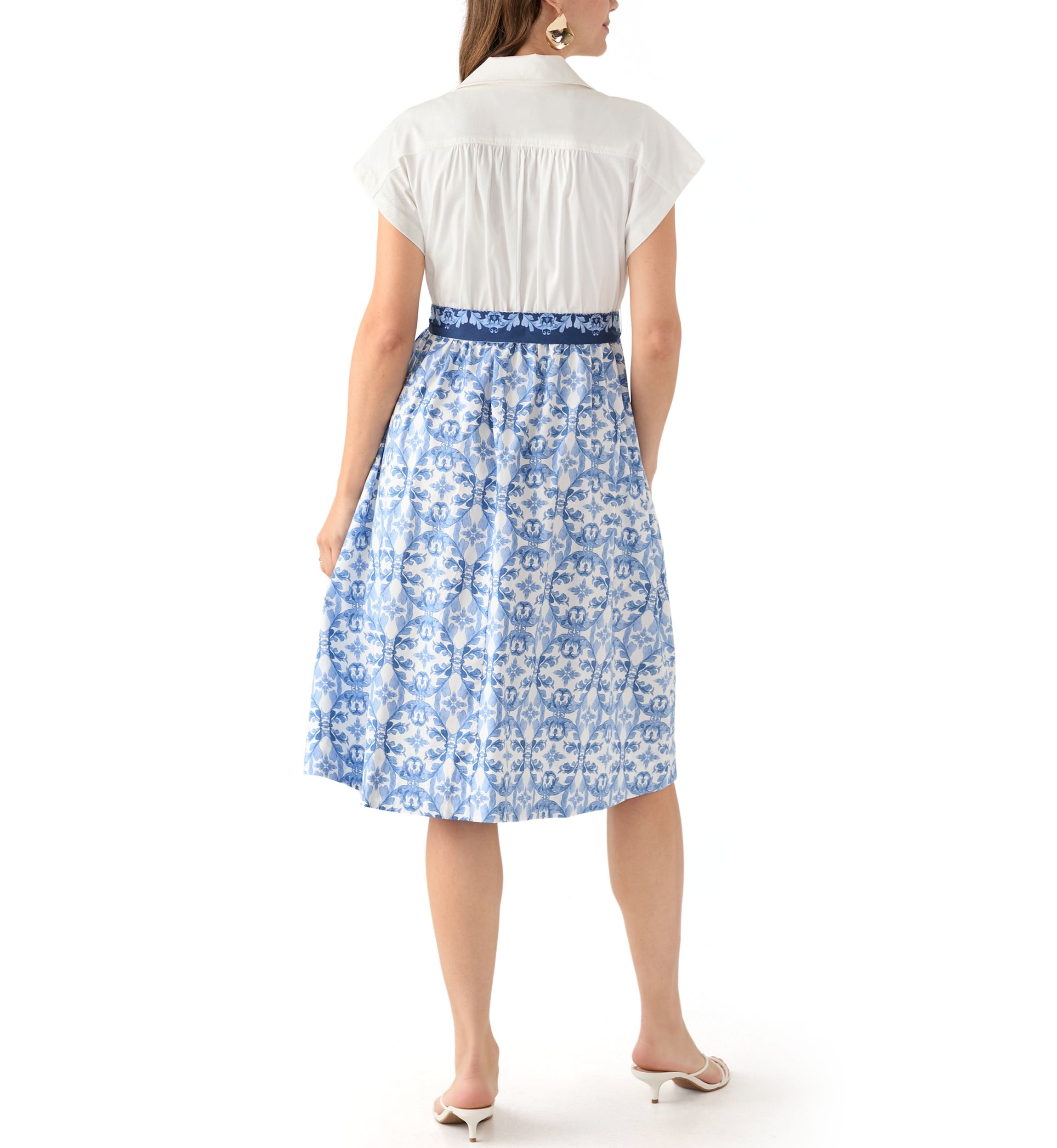 Womens Printed Shirtdress