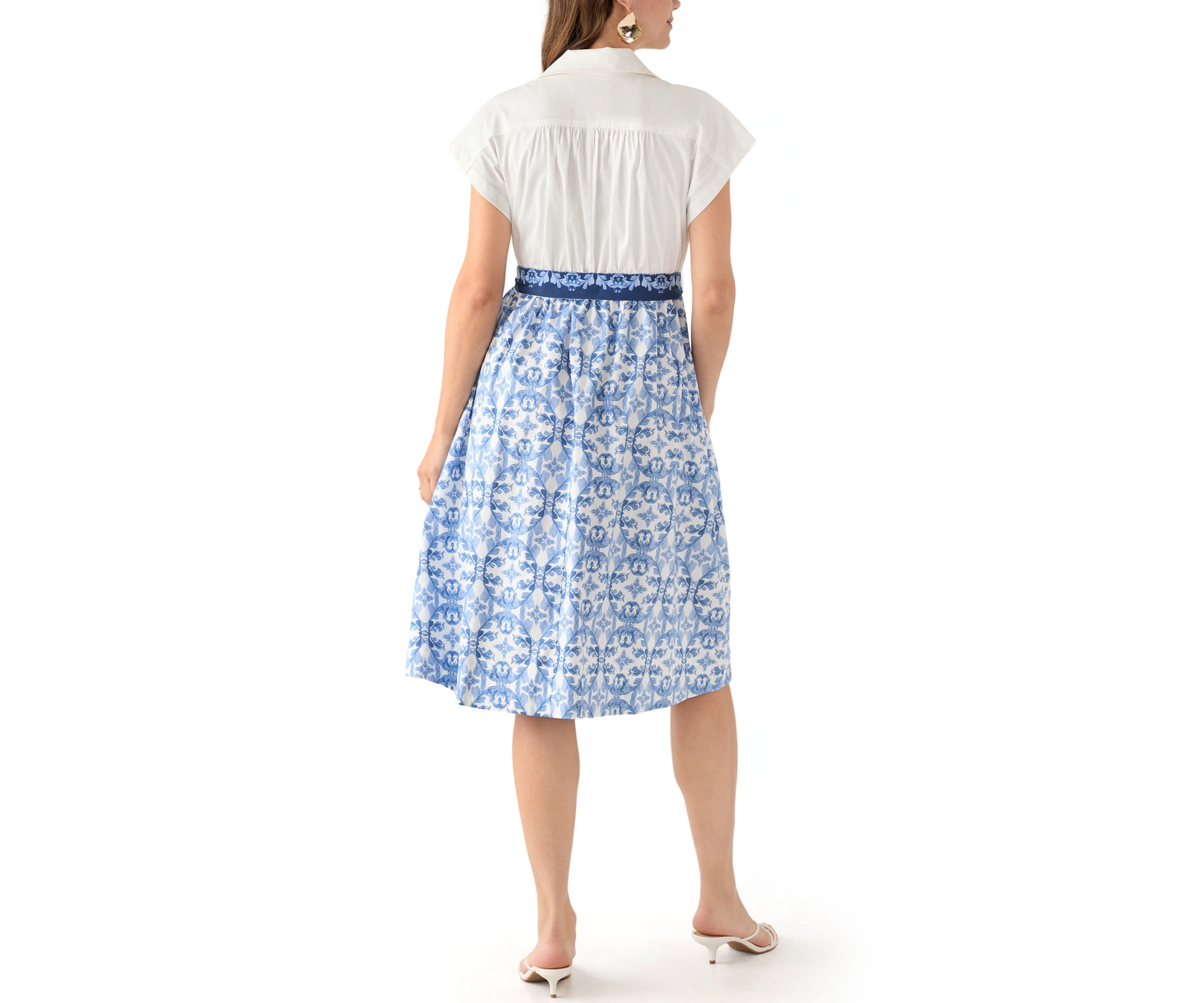 Womens Printed Shirtdress