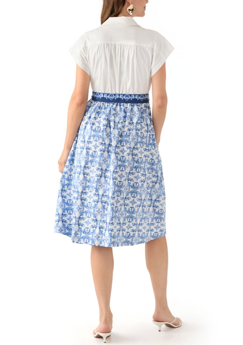 Womens Printed Shirtdress