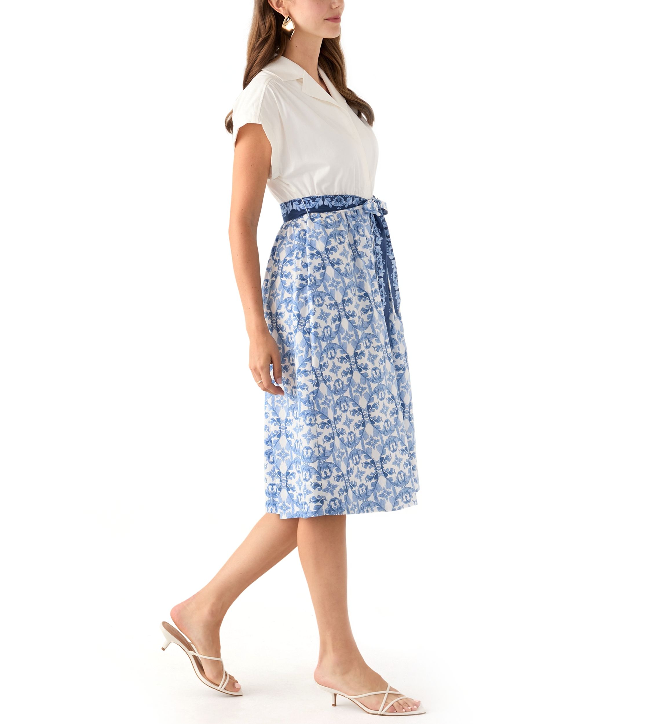 Womens Printed Shirtdress