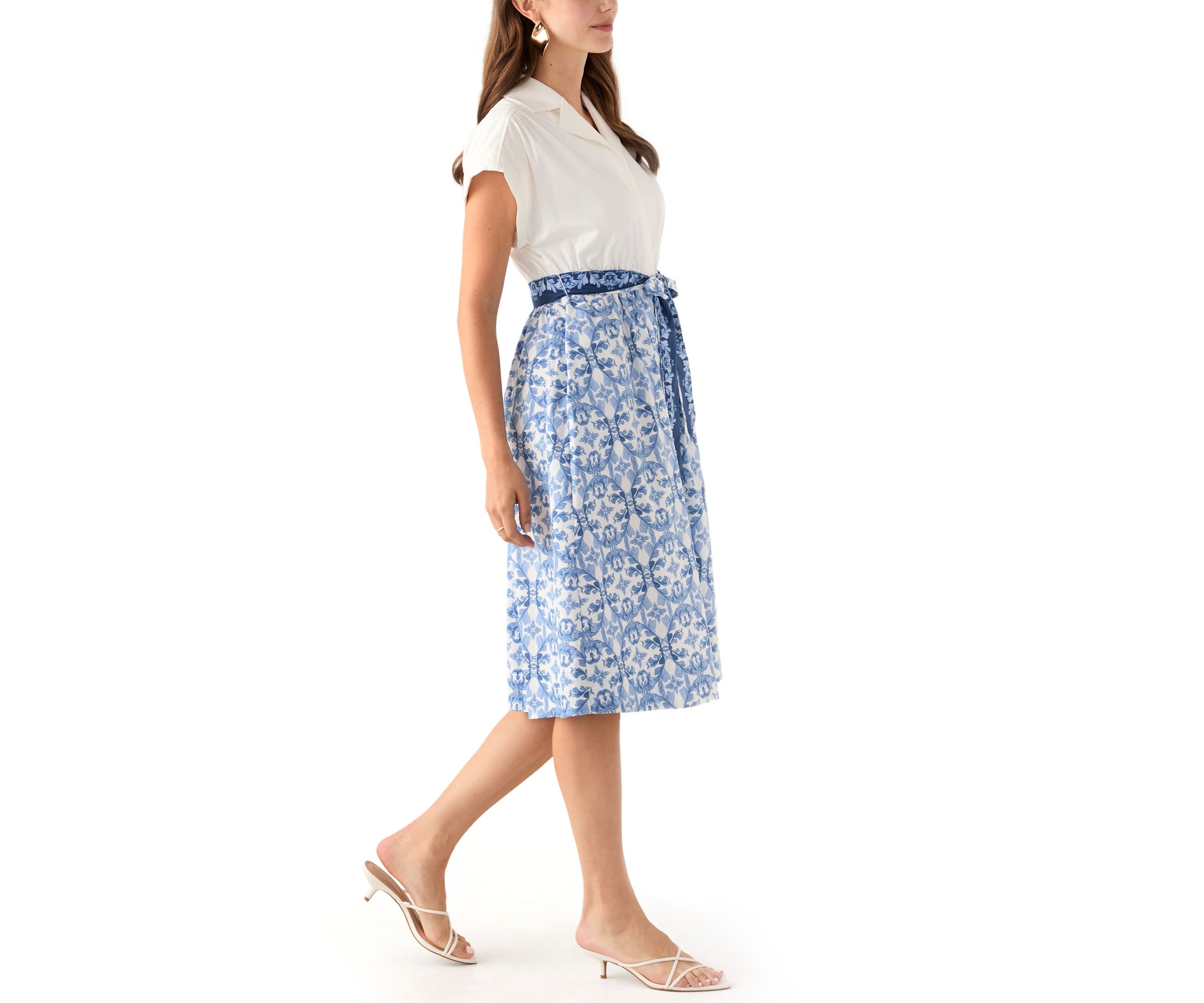 Womens Printed Shirtdress
