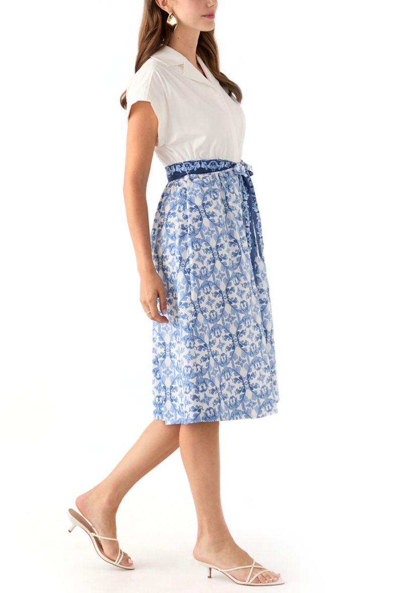 Womens Printed Shirtdress