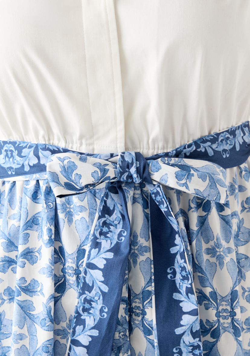 Womens Printed Shirtdress