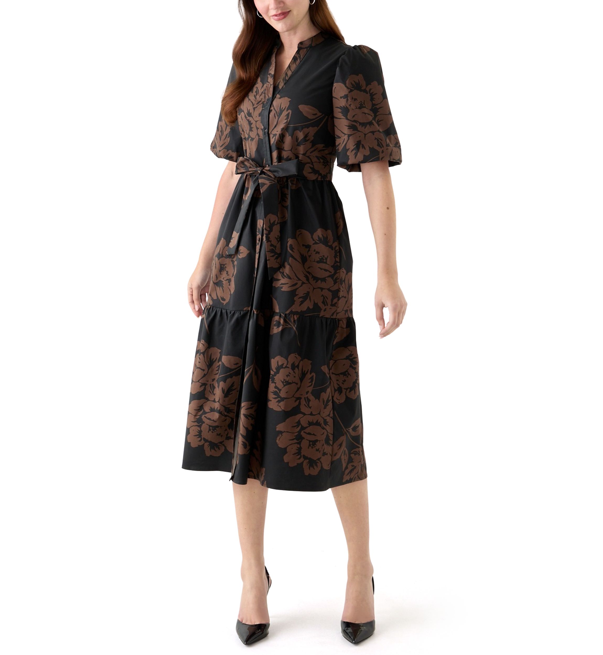 Womens Floral Printed Maxi Dress