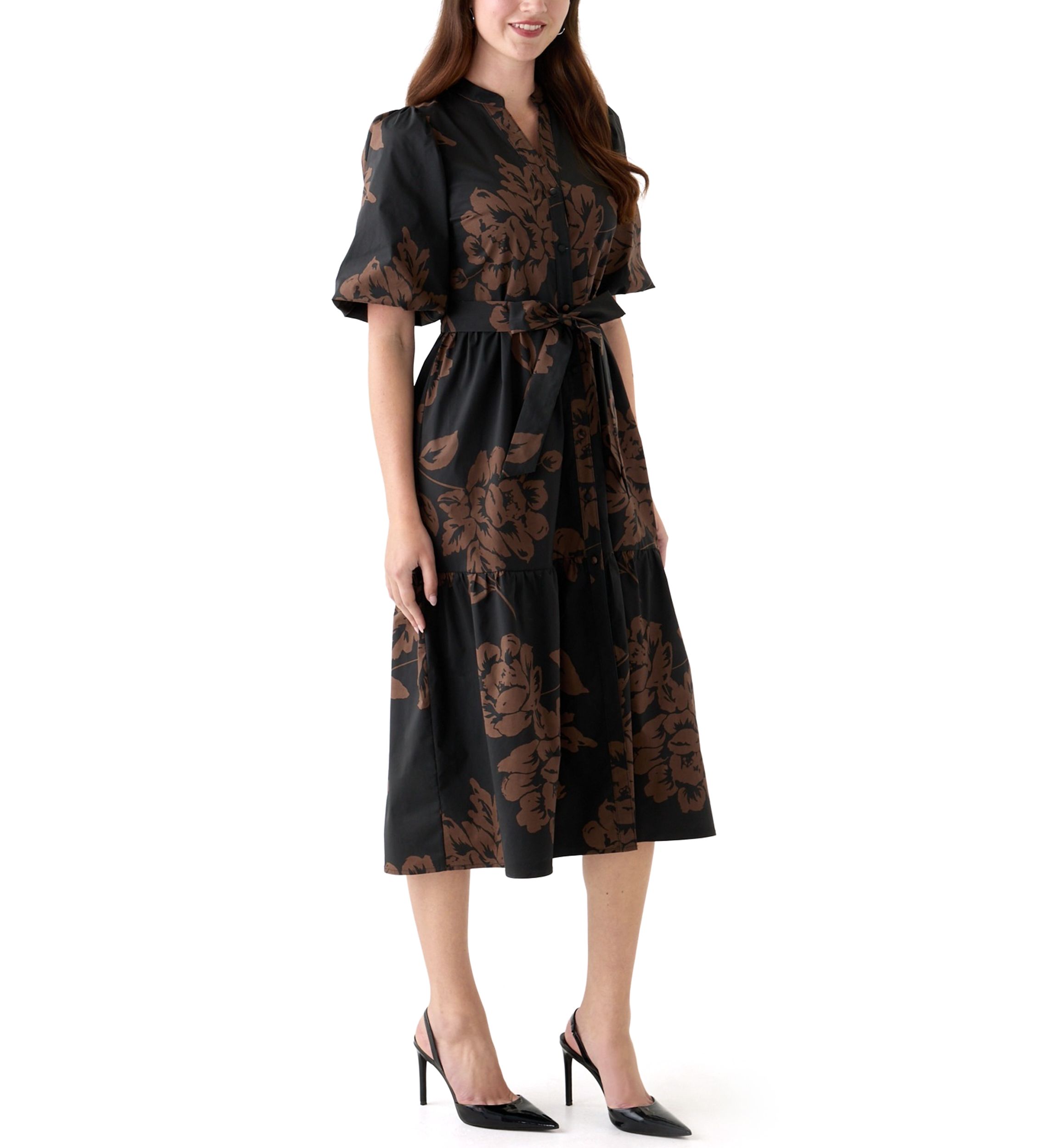 Womens Floral Printed Maxi Dress