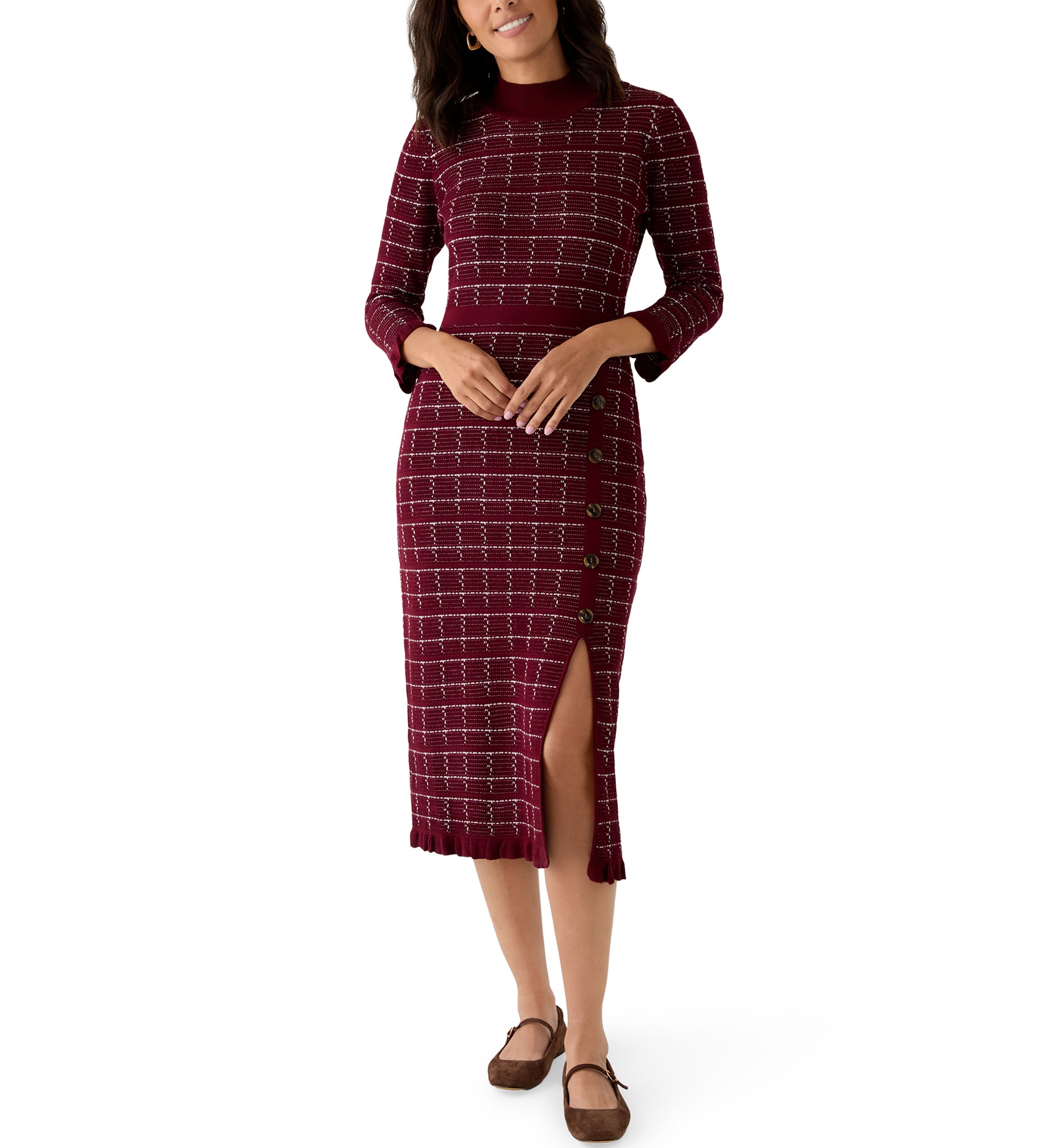 open lace back dress PLUS MEGAN SWEATER RIBBED OPEN BACK MIDI DRESS RED – AKIRA main image 0
