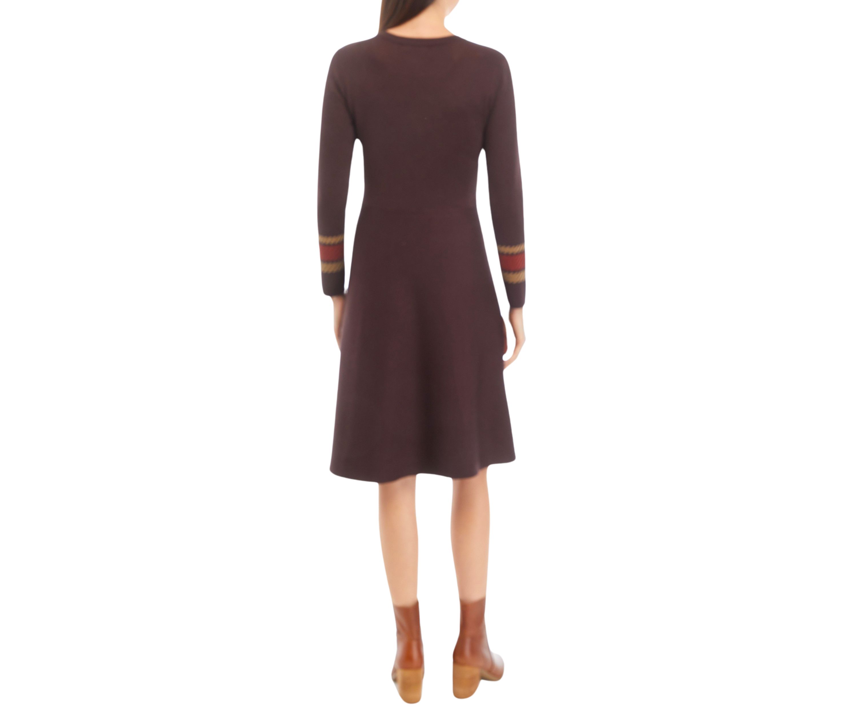 Womens Plaid Fit and Flare Dress