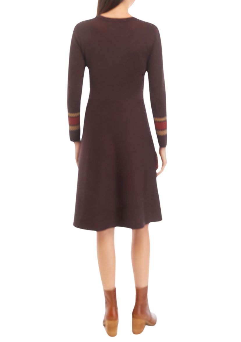 Womens Plaid Fit and Flare Dress