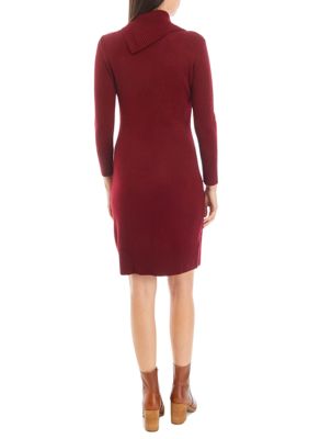 Women's Envelope Cable Knit Sheath Dress