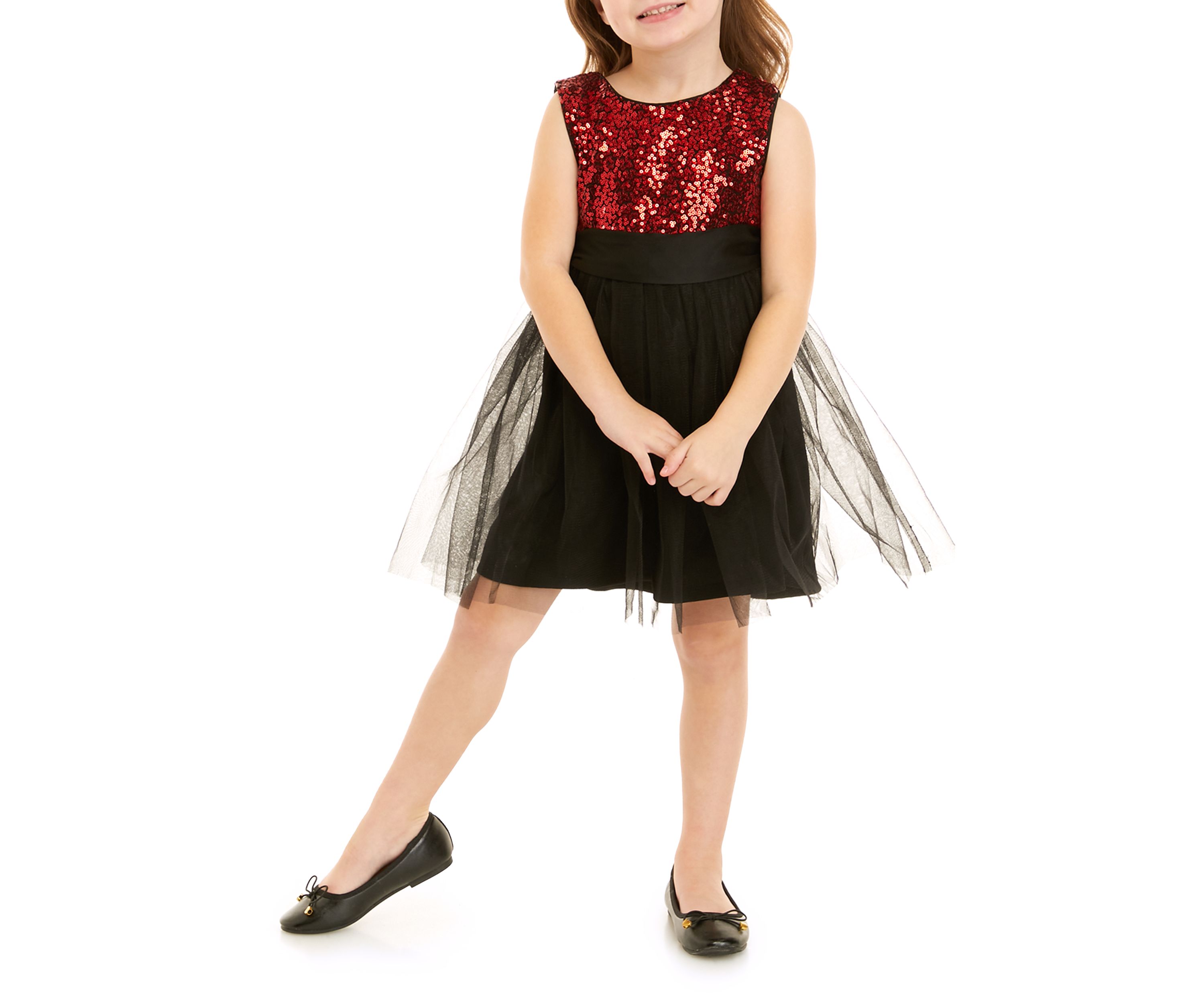 Toddler Girls Sequin & Tulle Party Dress