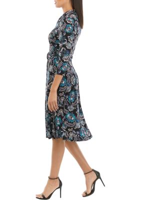 Women's Printed Fit and Flare Dress