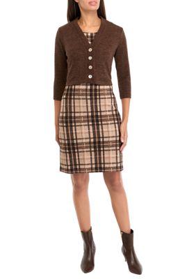 Perceptions elbow sleeve jacket dress sale
