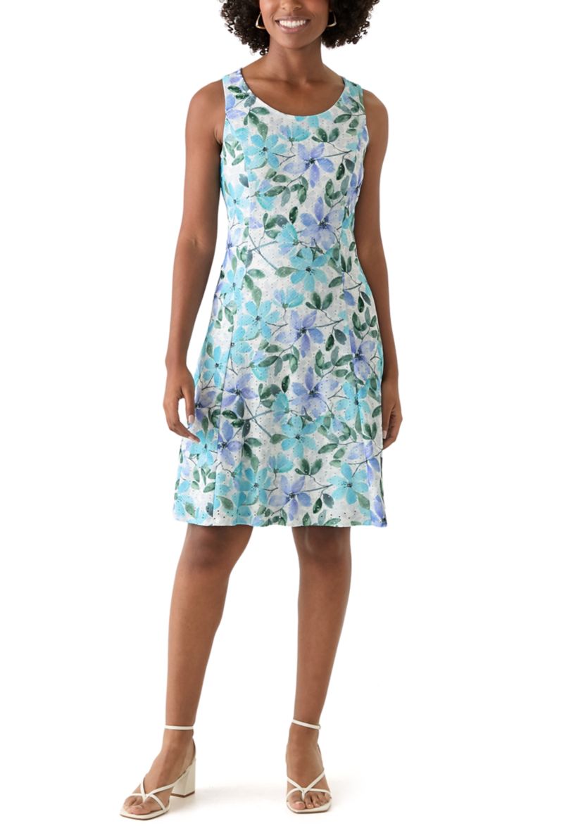 Womens Short Sleeve Crew Neck Floral Print Jacket Dress