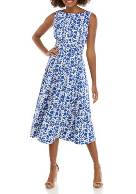 Perceptions Sleeveless Ruched Waist Floral Dress | belk